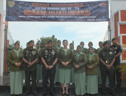 Dandim 0614/Kota Cirebon Beserta Ketua Persit Ikuti Ziarah Rombongan di TMP Kesenden dalam Rangka HUT Kodam III/Siliwangi ke-79